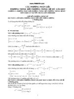 Các phương pháp giải phương trình logarit và mũ