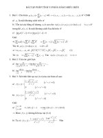 BÀI TẬP PHÉP TÍNH VI PHÂN HÀM NHIỀU BIẾN