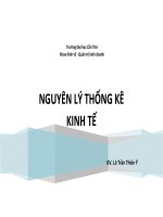 Bài giảng nguyên lý thống kê kinh tế   GV  lê trần thiên ý