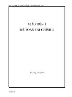 Môn kế toán tài chính 3