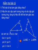 trường hợp bằng nhau thứ nhất của tam giác cạnh- cạnh- cạnh