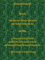 TẬP HUẤN CHUẨN HIỆU TRƯỞNG TIỂU HỌC