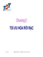 bài giảng tối ưu chương 2 tối ưu hóa rời rạc - ths. trần thị thùy nương