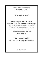 hoàn thiện công tác thẩm định dự án đầu tư trong cho vay tại ngân hàng thương mại cổ phần á châu (acb), chi nhánh đà nẵng