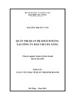 quản trị quan hệ khách hàng tại công ty bảo việt đà nẵng