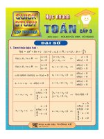 HỌC NHANH TOÁN CẤP 3: HỆ THỐNG TẤT CẢ CÔNG THỨC TOÁN ĐẠI SỐ CẦN NHỚ