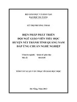 biện pháp phát triển đội ngũ giáo viên tiểu học huyện núi thành tỉnh quảng nam đáp ứng chuẩn nghề nghiệp