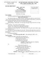 Đề thi HSG Quang Ninh 2011