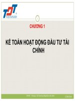 bài giảng kế toán tài chính chương 1 kế toán hoạt động đầu tư tài chính - đh tôn đức thắng