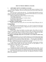 tài liệu về các đầu vào và đầu ra của TL analog