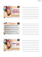 bài giảng quản trị học chương 1 tổng quan về quản trị học - gv. bùi hoàng ngọc