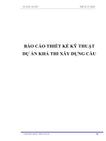 báo cáo thiết kế kỹ thuật dự án khả thi xây dựng cầu