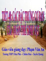 Tiết 40 - Các đặc trưng cơ bản của quần thể sinh vật