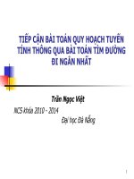 Báo cáo khoa học tiếp cận bài toán quy hoạch tuyến tính thông qua bài toán tìm đường đi ngắn nhất
