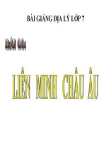 bài giảng địa lý 7 bài 60 liên minh châu âu