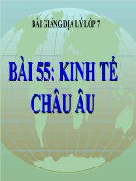 bài giảng địa lý 7 bài 55 kinh tế châu âu