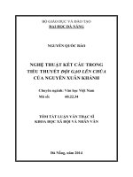 nghệ thuật kết cấu trong tiểu thuyết đội gạo lên chùa của nguyễn xuân khánh