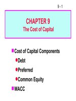bài giảng chapter 9 the cost of capital
