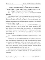 bào cáo thực tập và luận văn thực trạng và giải pháp rủi ro cho vay tại ngân hàng nông nghiệp và phát triển nông thôn huyện hữu lũng