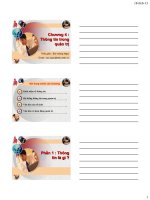 bài giảng quản trị học chương 4 thông tin trong quản trị - gv. bùi hoàng ngọc