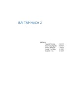 Báo cáo môn học BÀI TẬP MẠCH 2