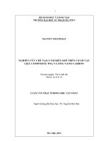 Nghiên cứu chế tạo cảm biến khí trên cơ sở vật liệu composite WO3 và ống nano carbon