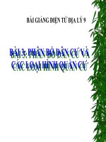 bài giảng địa lý 9 bài 3 phân bố dân cư và các loại hình quần cư