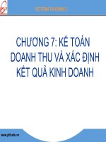bài giảng kế toán tài chính2 chương 7 kế toán doanh thu và xác định kết quả kinh doanh - gv. nguyễn thị chinh lam