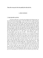 TIỂU LUẬN vấn đề nông dân trong quá trình công nghiệp hóa hiện đại hóa