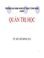 bài giảng quản trị học chương 1 tổng quan về quản trị- cđ ngề công nghệ ladec