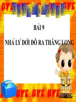 Ô CHỮ NHÀ LÝ DỜI ĐÔ RA THĂNG LONG