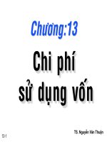 Chương 13 chi phí sử dụng vốn