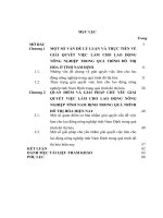 GIẢI QUYẾT VIỆC làm CHO LAO ĐỘNG NÔNG NGHIỆP TRONG QUÁ TRÌNH đô THỊ hóa ở TỈNH NAM ĐỊNH