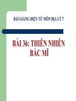 bài giảng địa lý 7 bài 36 thiên nhiên bắc mĩ