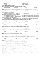 đề kiểm tra 45 phút sinh 10 năm 2011-2012