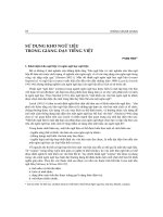 SỬ DỤNG KHO NGỮ LIỆU TRONG GIẢNG DẠY TIẾNG VIỆT