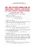 Đề thi và hướng dẫn chấm các trường chuyên trên toàn quốc