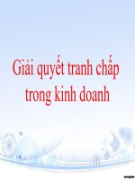 Giải quyết tranh chấp trong kinh doanh