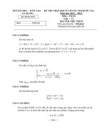 ĐỀ  HSG AG VÒNG 2a NĂM 2011-2012