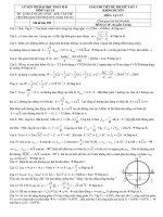 hướng dẫn giải thi giữa kì 1 khối chuyên đại học vinh