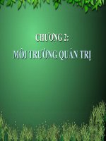 bài giảng quản trị học chương 2 môi trường quản trị - ths. hoàng anh duy