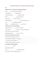 4 ĐỀ KIỂM TRA TIẾNG ANH GRADE 6- HKII (2012)