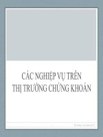 nghiên cứu về các nghiệp vụ trên thị trường chứng khoán