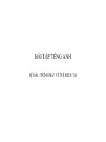 Thì hiện tại trong tiếng anh