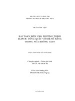 Bài toán biên cho phương trình eliptic tổng quát với hệ số hằng trong nửa không gian