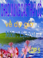 LS5 BÀI : CHIẾN THẮNG LỊCH SỬ ĐIỆN BIÊN PHỦ