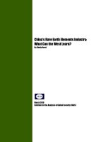 china rare earth elements industry primer