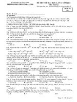 Đề thi thử đại học môn Hóa học trường chuyên HạLong 2011