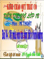 Bài 14. Vẽ màu vào hoạ tiết hình vuông