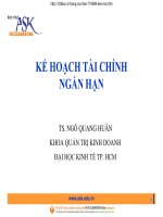 kế hoạch tài chính ngắn hạn